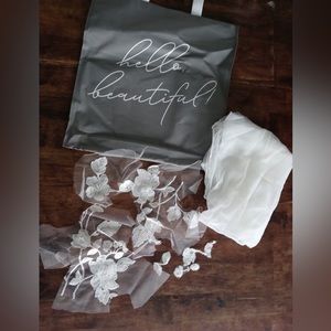 Lace Floral Pieces & Extra Netting from David’s Bridal